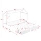 preview thumbnail 4 of 11, Kids and Baby 2 in 1 Twin XL to King Metal Twin Size House Platform Bed with 2 Drawers