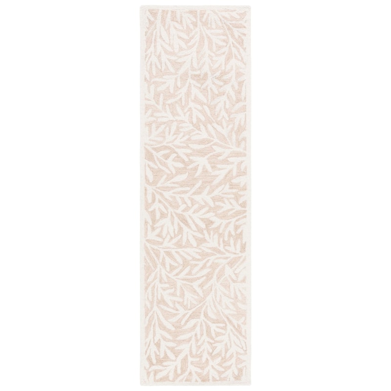 SAFAVIEH Handmade Jardin Mariegret Wool Rug - 2'3" x 8' Runner - Beige/Ivory