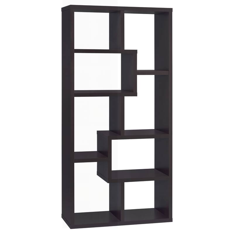 Sturdy Geometric Bookcase with Abundant Shelves for Versatile Storage