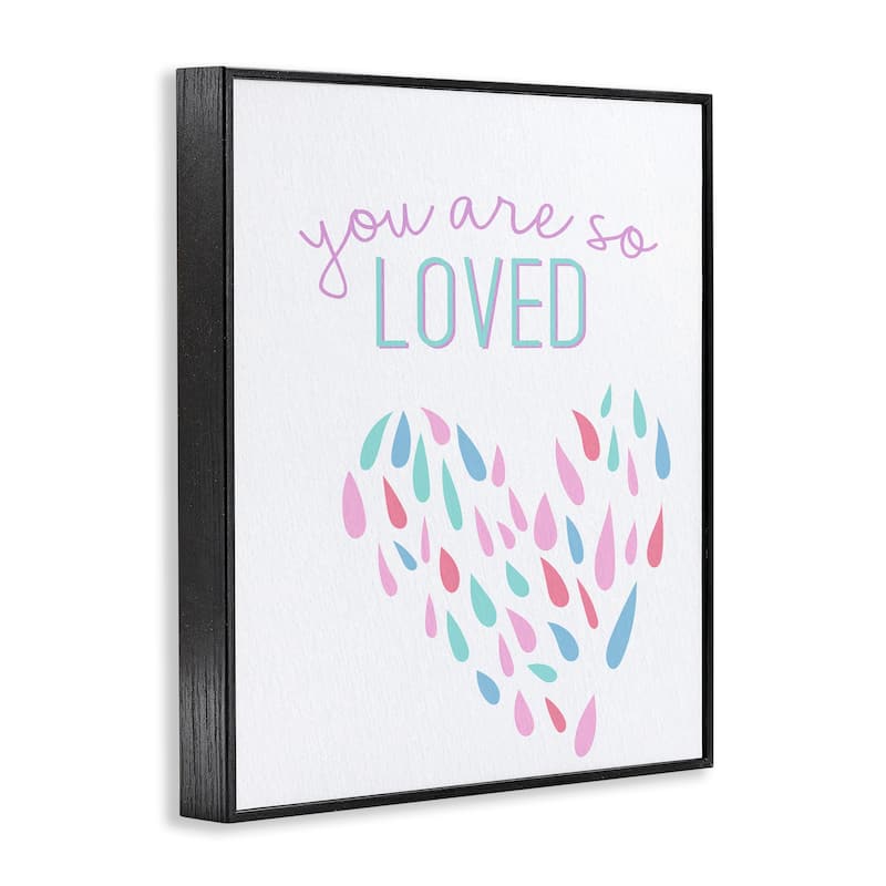 Stupell So Loved Abstract Heart Framed Giclee Art Design By Kim Allen