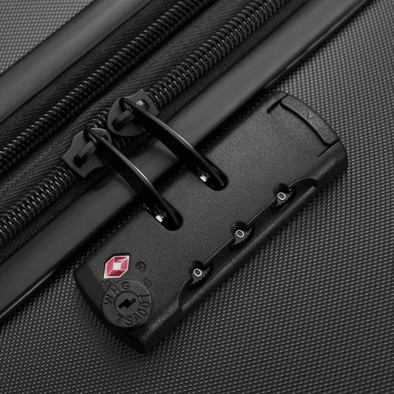 Luggage Sets 5 Piece with Front Opening, Hardside Expandable Carry On Suitcase Set with Double Spinner Wheel with USB Port