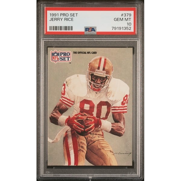 Jerry Rice 1991 Pro Set Football Card #379 Graded PSA 10 - Black - 8'6" x 11'6" - Bed Bath & Beyond - 40996624 Jerry Rice 1991 Pro Set Football Card #379 Graded PSA 10 - Black - 8'6" x 11'6" - Bed Bath & Beyond - 40996624
