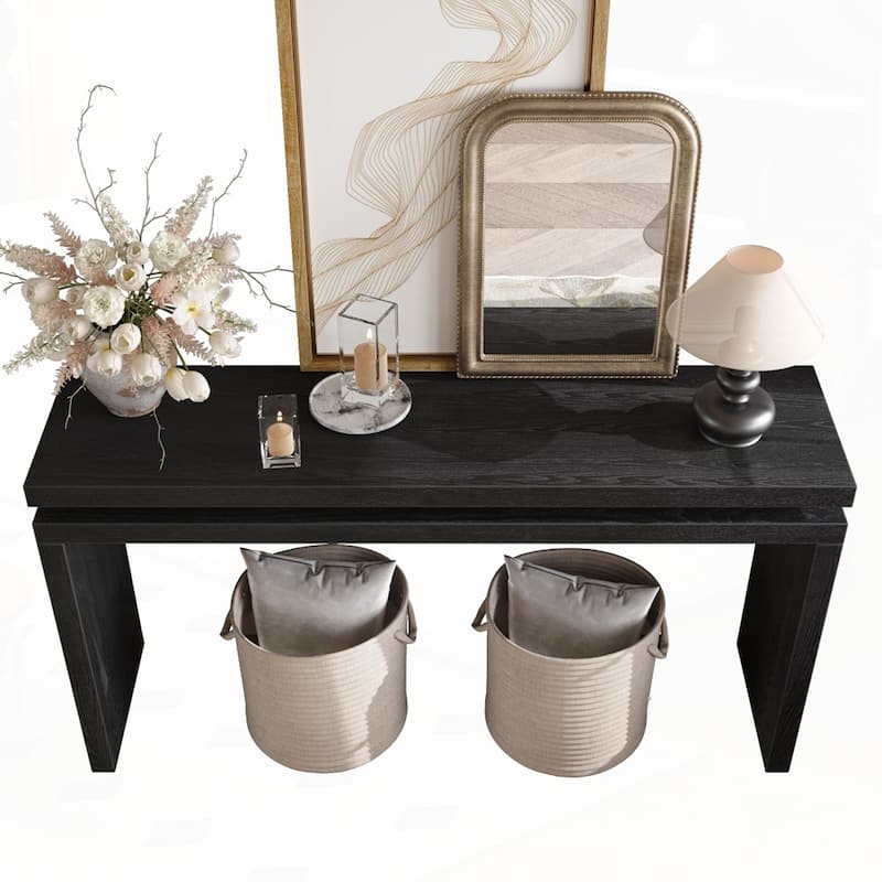 Retro Wooden Entryway Farmhouse Console Table