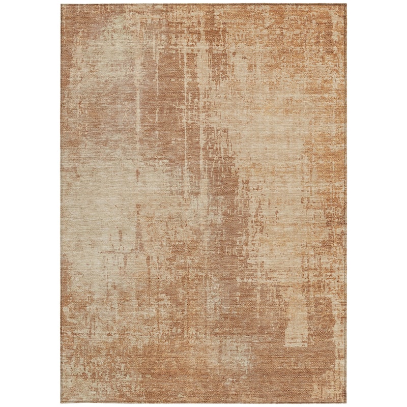 HomeRoots Abstract Transitional Rectangle Outdoor Rug