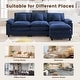 preview thumbnail 27 of 109, Modular Cloud Chenille Sectional Sofa with Ottomans, Deep Seat Convertible L-Shaped or U-Shaped Couch