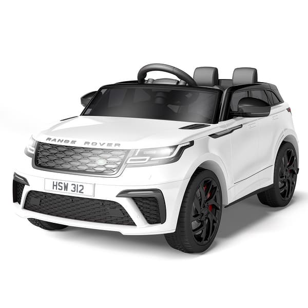 slide 2 of 7, Ride On Car Licensed Land Rover w/Parent Remote Control White
