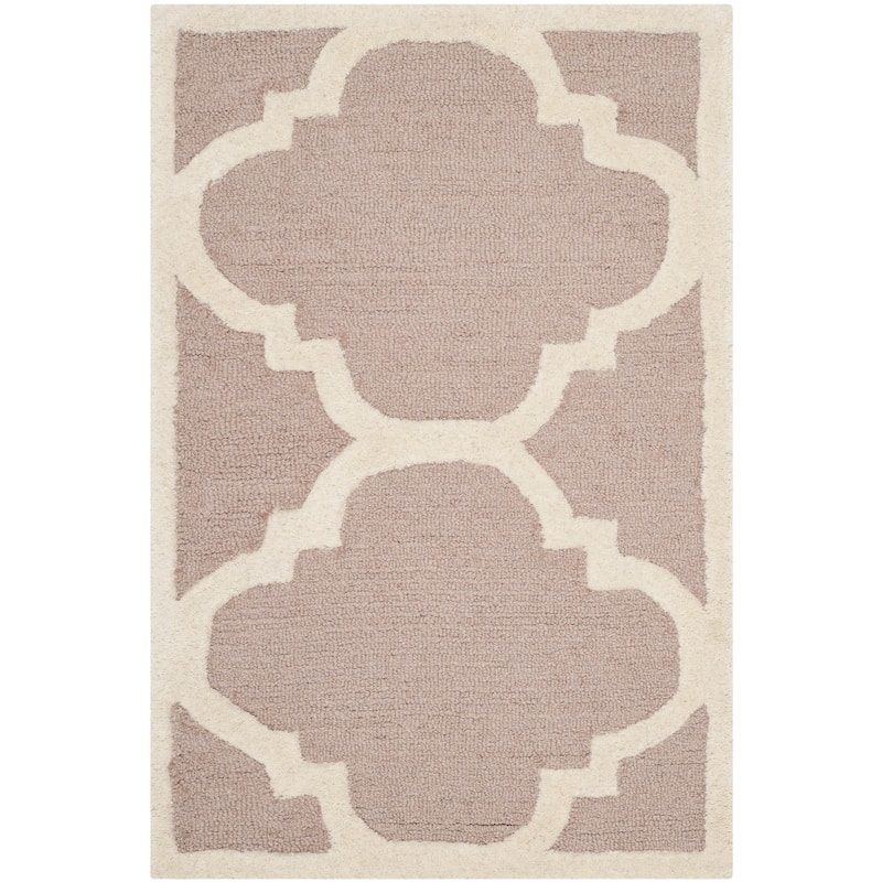 SAFAVIEH Handmade Cambridge Gullveig Modern Moroccan Wool Rug - 2' x 3' - Beige/Ivory