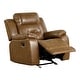 preview thumbnail 4 of 2, Furniture of America Charlestly Brown Faux Leather Recliner