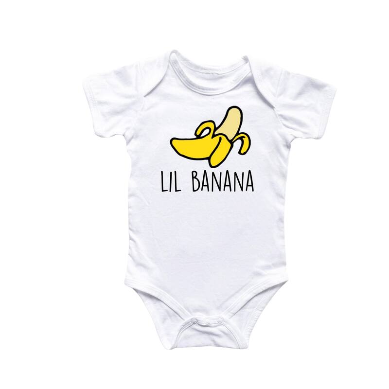 Banana Monkey - Baby Boy Girl Clothes Infant Bodysuit Funny Cute Newborn - Natural - 0-3M