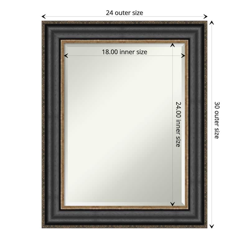 Beveled Bathroom Wall Mirror - Thomas Black Bronze Frame - Thomas Black Bronze