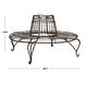 preview thumbnail 21 of 23, SAFAVIEH Outdoor Ally Victorian Iron Round Tree Bench - 60.3" x 60.3" x 33.8"