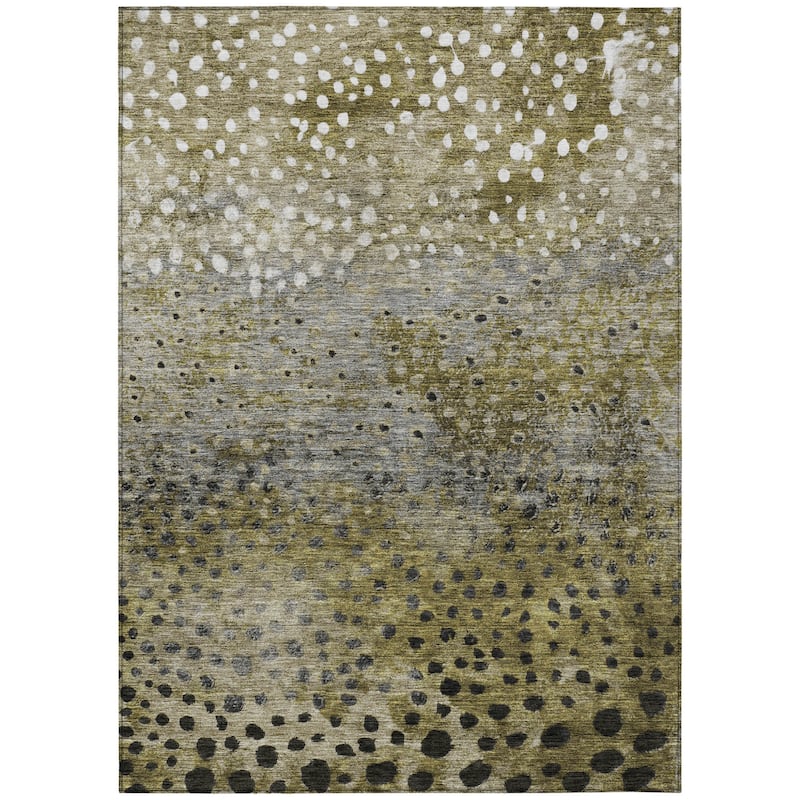 HomeRoots Abstract Transitional Rectangle Outdoor Rug