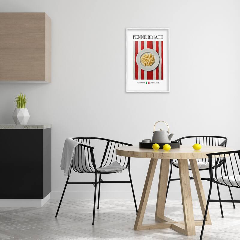 Stupell Traditional Penne Rigate Pasta Framed Giclee Art Design By Andreas Magnusson
