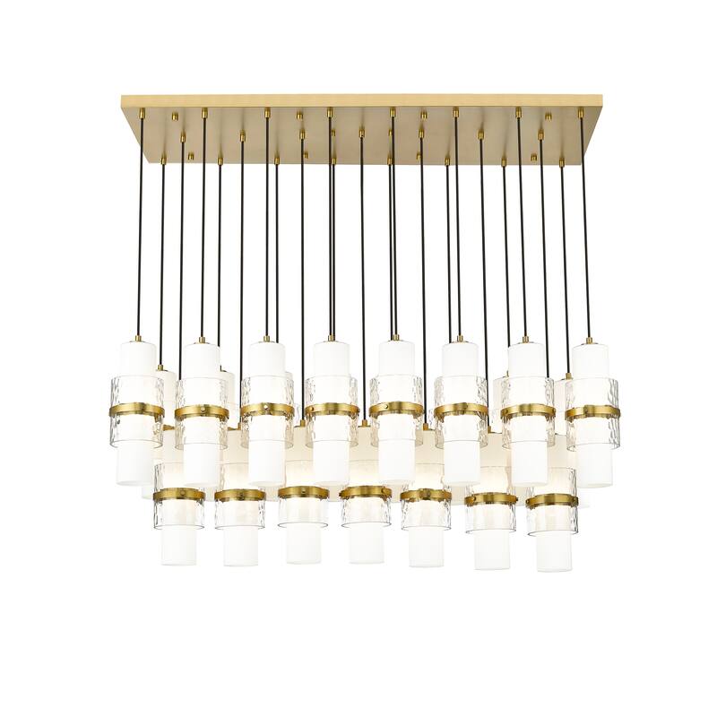 Cayden 23 Light Linear Chandelier in Modern Gold - Modern Gold