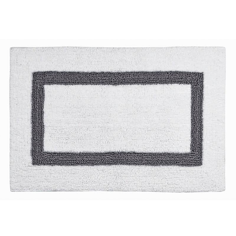 Better Trends Hotel Collection in Race Track 100% Cotton Super Absorbent Reversible Double Sided Machine Washable Bath Mat Rug