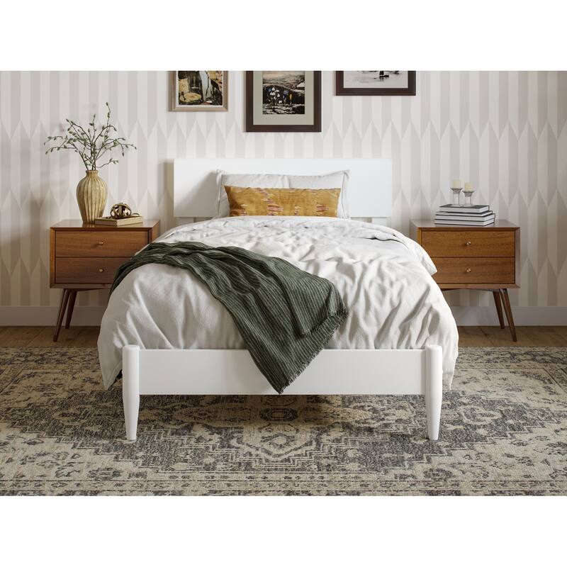 Aria Solid Wood Modern Low Profile Platform Bed