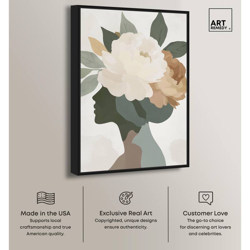Floral Headpiece I Canvas by Art Remedy
