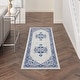 preview thumbnail 53 of 61, Nourison Whimsicle Modern Persian Floral Medallion Area Rug 2' x 6' - Ivory Blue - Runner