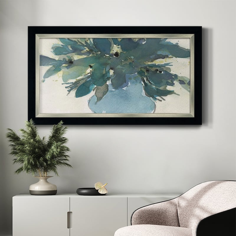Blue Vintage Charm I Premium Framed Canvas- Ready to Hang