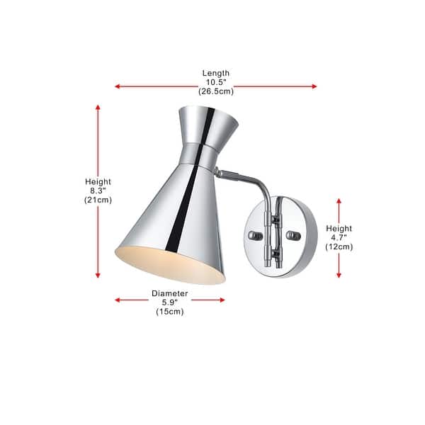 dimension image slide 1 of 2, Elegant Lighting LD2353 Halycon 8" Tall Bathroom Sconce