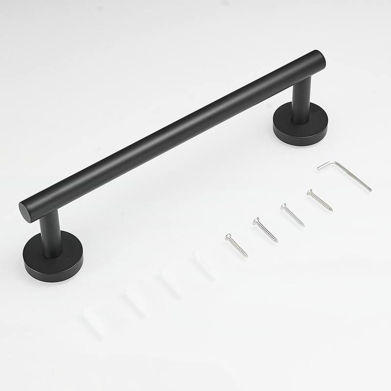 4-Pieces Matte Black Bathroom Accessories Set