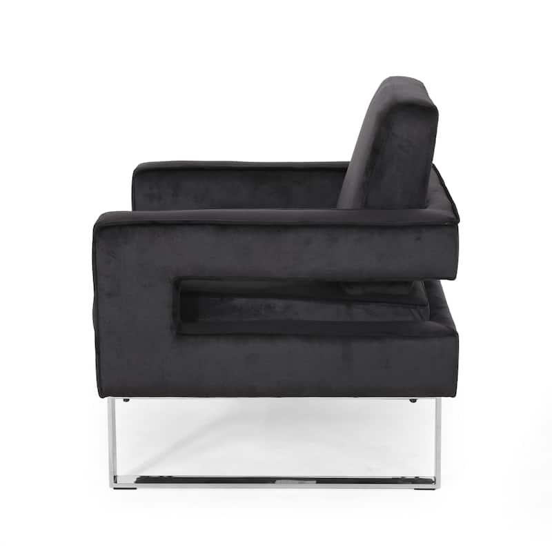 Kirkwood Modern Glam Velvet Club Chair by Christopher Knight Home - 31.50"D x 29.75"W x 33.00"H