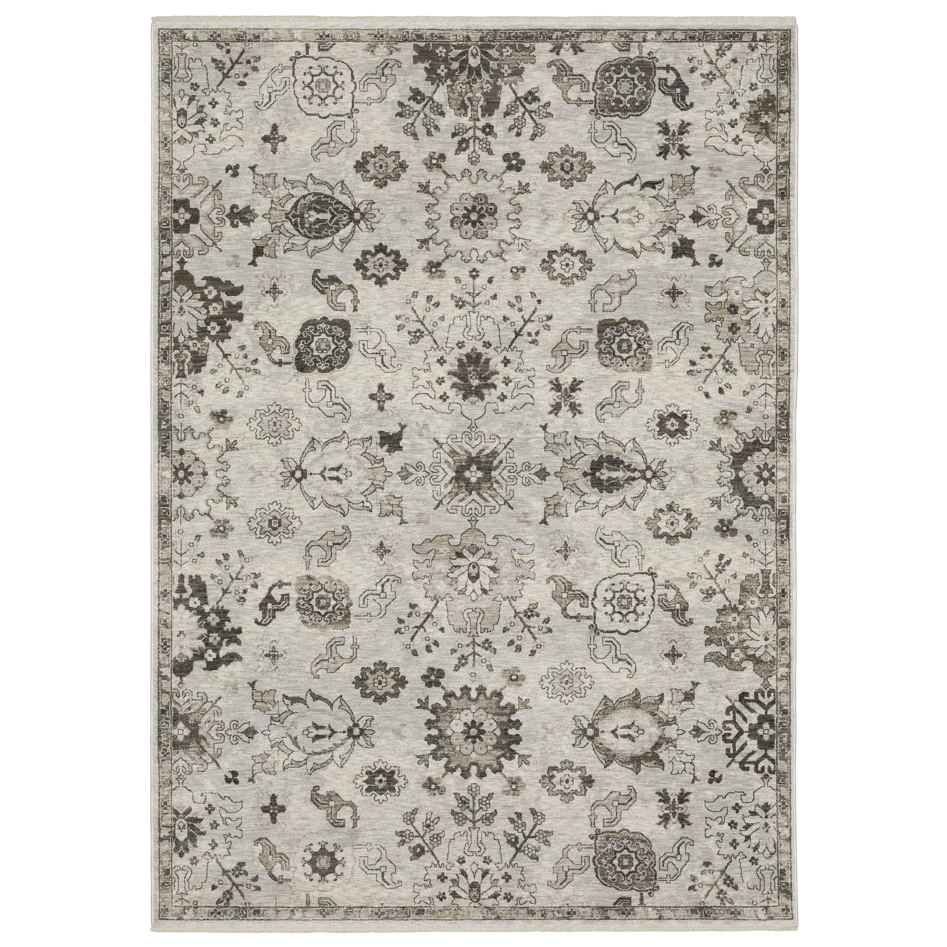 Style Haven Cádiz Floral Persian Ivory/Grey Area Rug