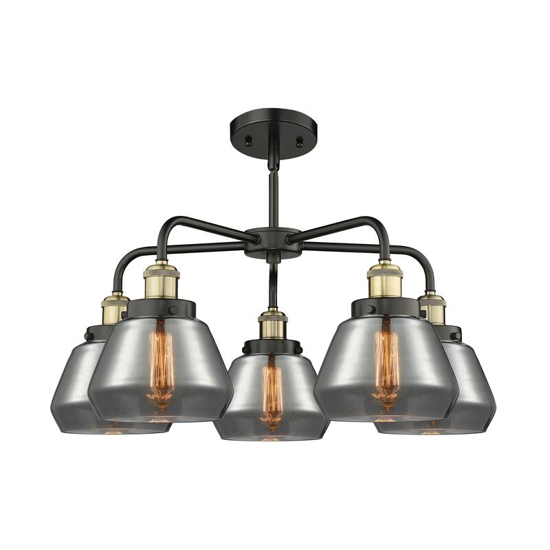 Innovations Lighting Fulton - 5 Light 25" Stem Hung Chandelier