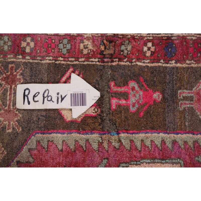Meshkin Persian Vintage Runner Rug Hand-knotted Wool Carpet - 4'4" x 10'3"