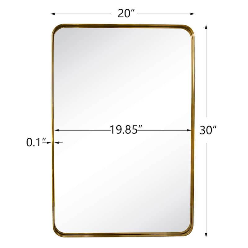 Arthers Stainless Steel Metal Bathroom Vanity Wall Mirror