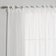 preview thumbnail 39 of 39, Aurora Home Textured Faux Linen Tie Top Curtain Panel Pair - 84" & 96"