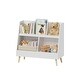 preview thumbnail 12 of 16, White Kids' Bookshelf Toy Organizer with Storage Bins