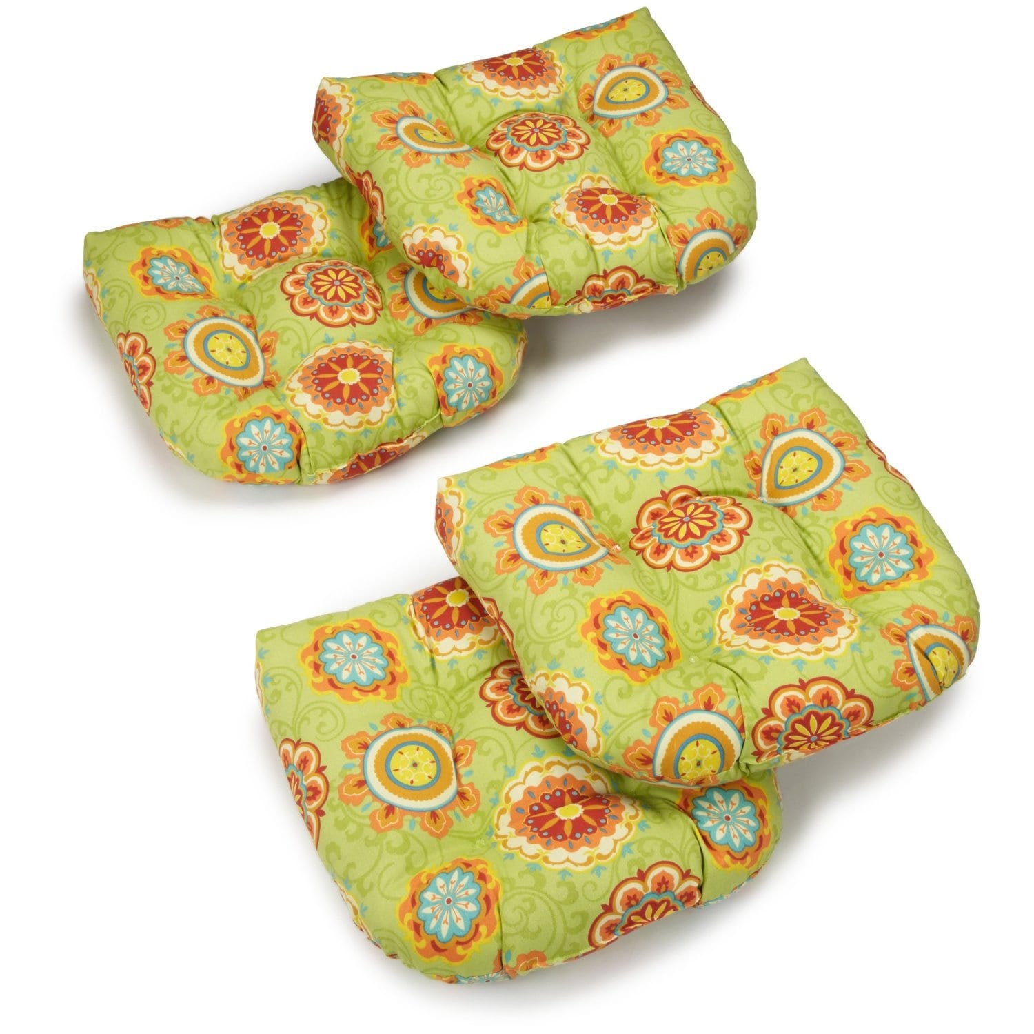 как выглядит 19-inch Rounded Back Tufted Indoor/Outdoor Chair Cushions фото