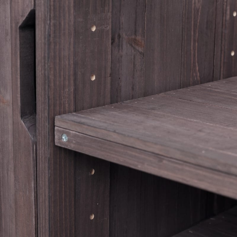 80.5" Solid Wood Outdoor Kitchen Island with Stainless Steel Top, Grill Cart Compatible with Big Green Egg & Blackstone