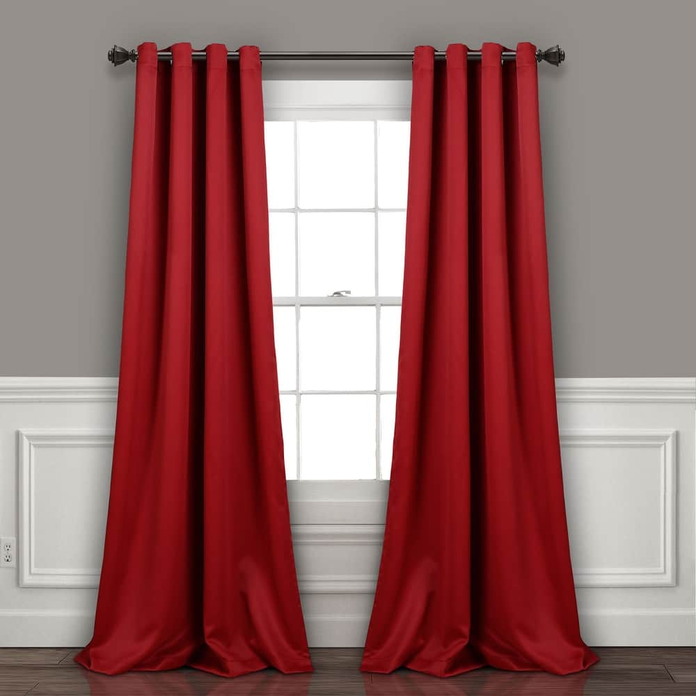 Lush Decor Insulated Grommet Blackout Linen Window Curtain Panel Single