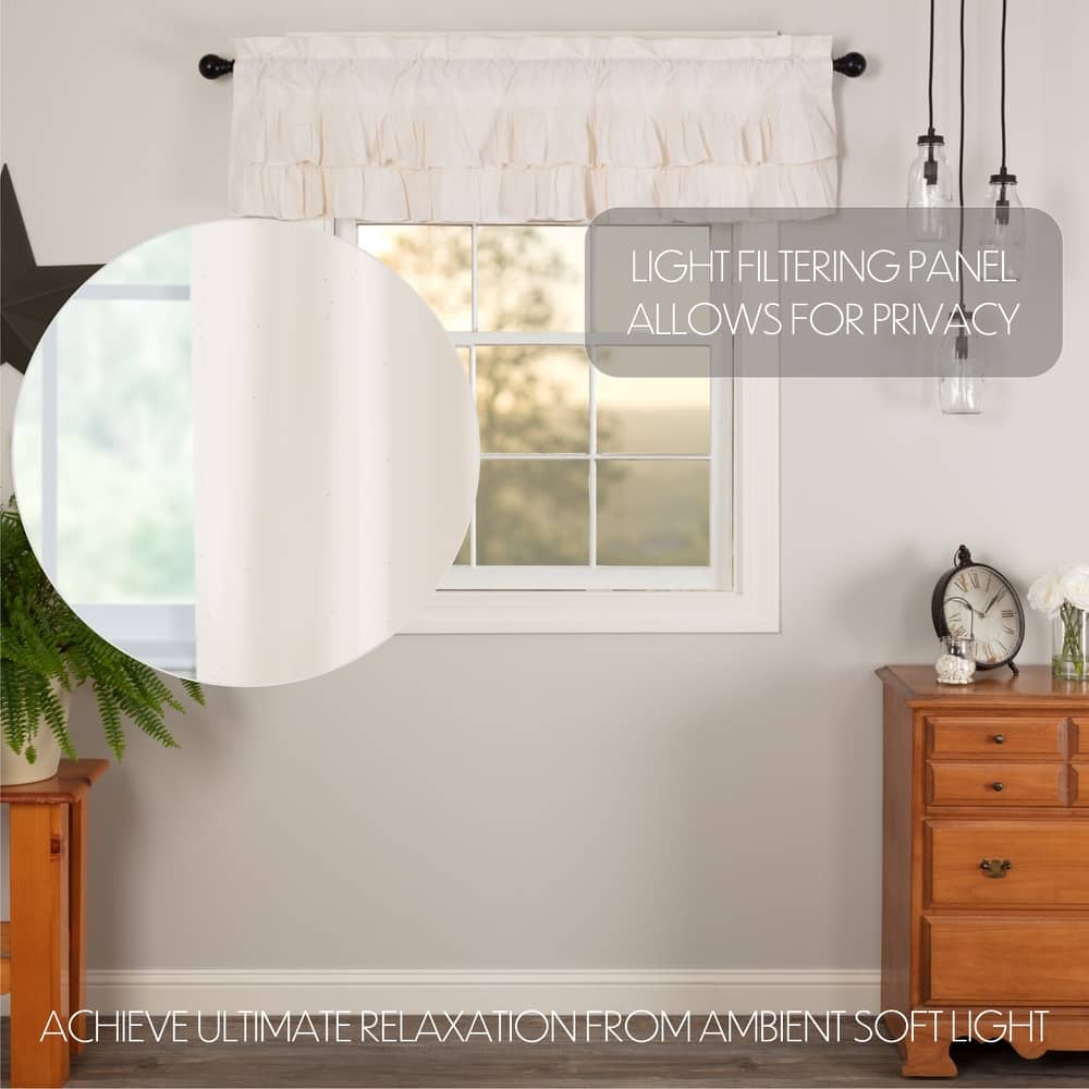 Simple Life Flax Ruffled Valance