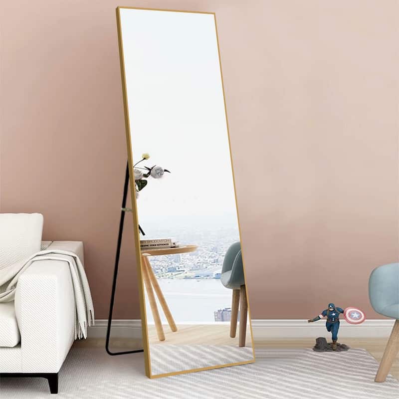 Modern Large Aluminum Alloy Full-Length Mirror With Standing