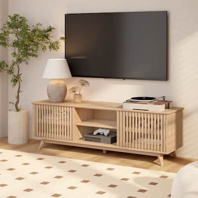 Plank and Beam Mid-Century Modern TV Stand