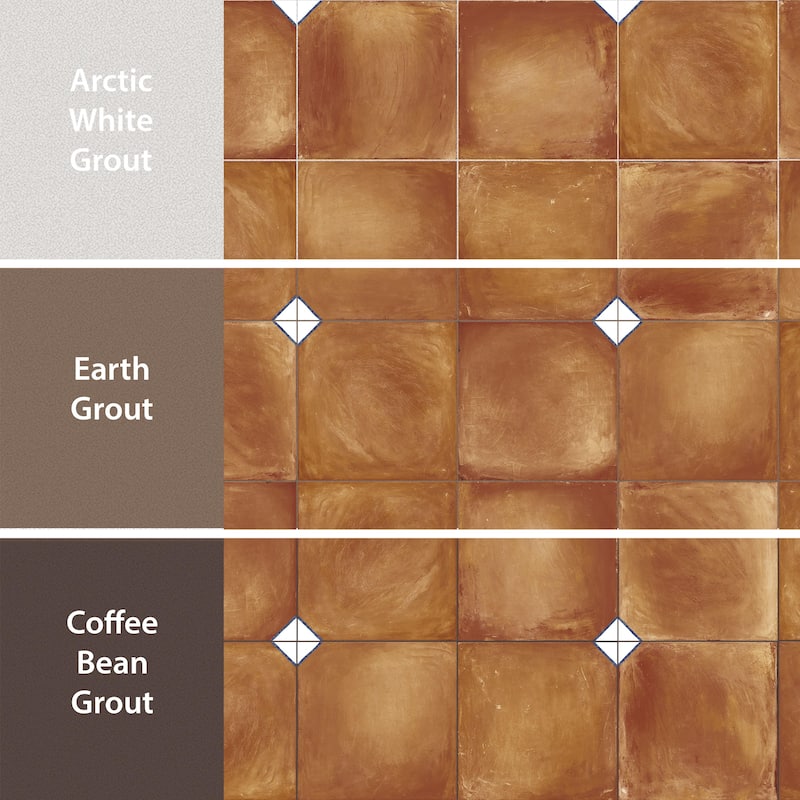 Merola Tile Sentier des Ocres Coin Blue 7-7/8" x 7-7/8" Porcelain Floor and Wall Tile
