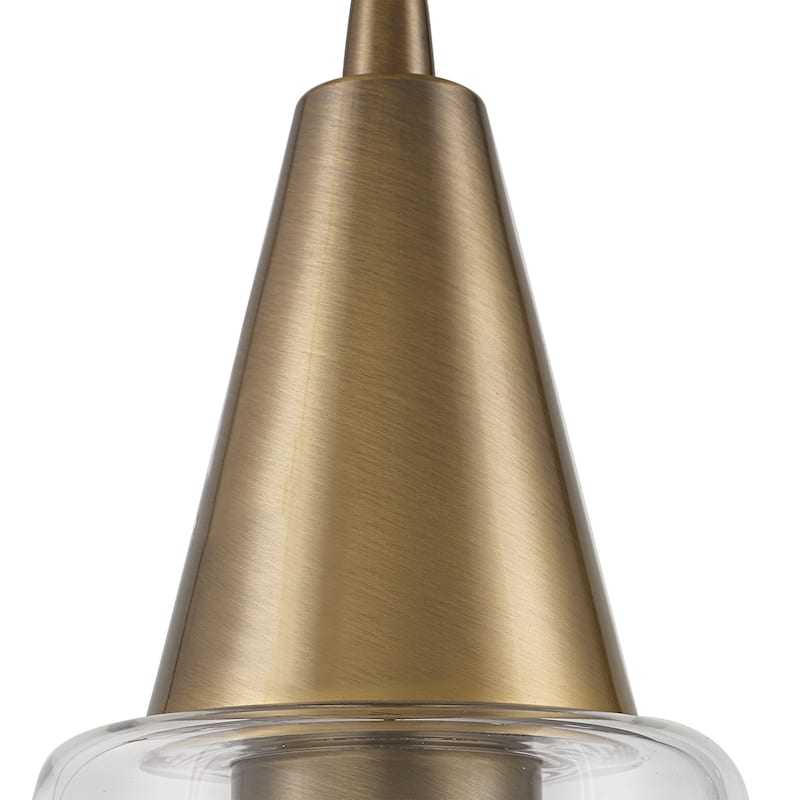 Uttermost Eichler Antique Brass 1 Light Mini Pendant - 18"H x 8"Dia.