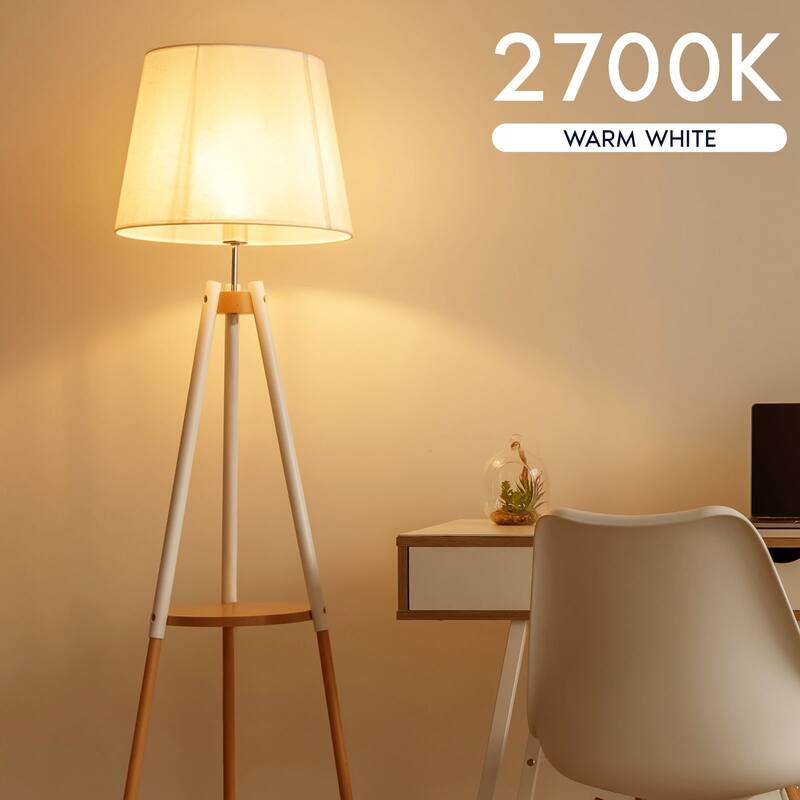 Luxrite A19 LED Light Bulb 9.5W=75W 2700K 1100LM Non-Dimmable E26 Base Damp Rated ETL Listed 8 Pack - Warm White 2700K