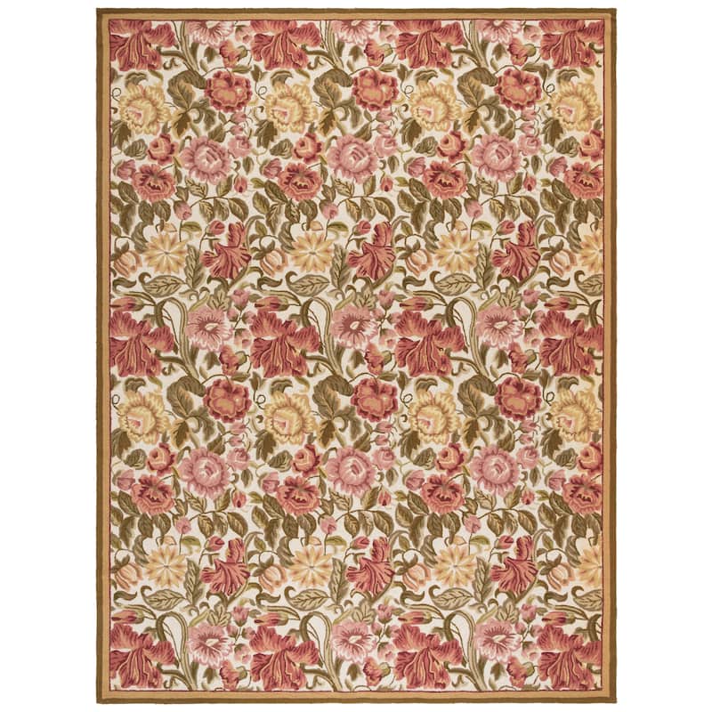 SAFAVIEH Handmade Chelsea Ivonne French Country Wool Rug - 9' x 12' - Multi - 9' x 12'