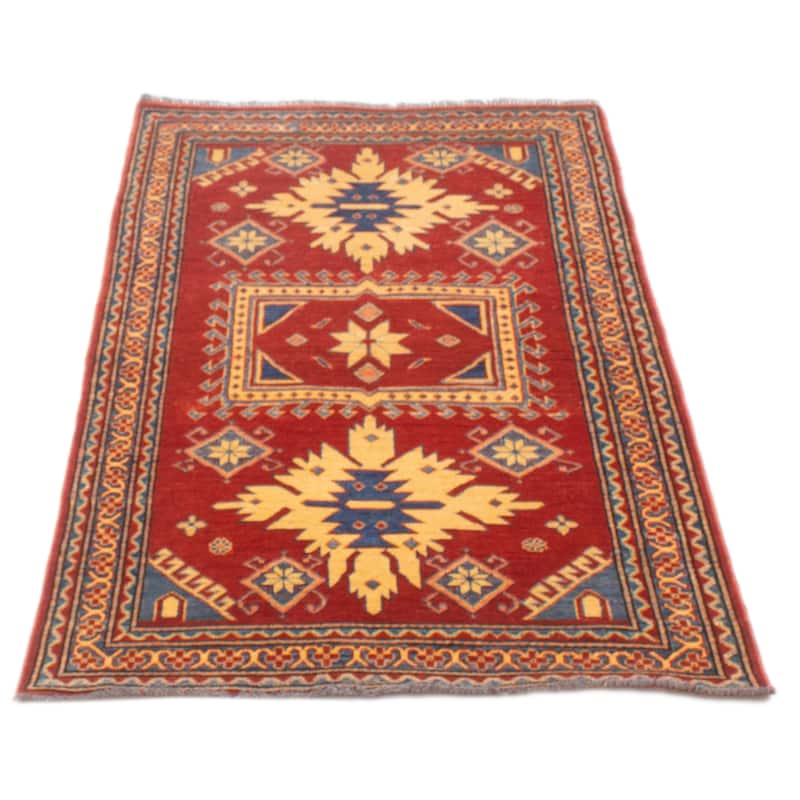 ECARPETGALLERY Hand-knotted Ghazni Red Wool Rug - 3'7 x 5'9