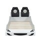 preview thumbnail 4 of 11, Wood Car-Shaped Twin Size Platform Bed with LED
