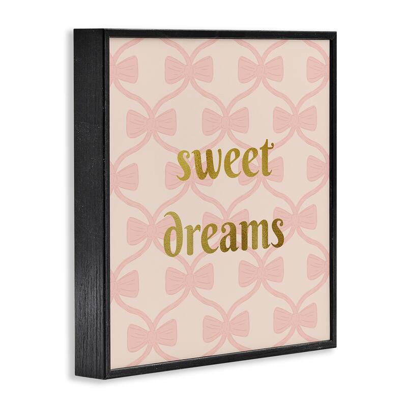 Stupell Pastel Bows & Sweet Dreams Framed Giclee Art Design By Sazerelli Designs