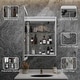 preview thumbnail 5 of 37, Artemis Aluminum Recessed/Surface Mount Bathroom Medicine Cabinet with Mirror and Lights, Dimmable, Anti-Fog, Adjustable Shelf
