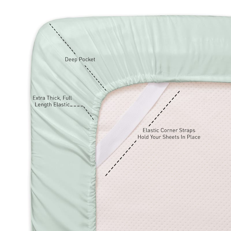 Sweet Home Collection 4 Piece Sheet Set, Ultra Soft 1800 Series, Double Brushed Microfiber