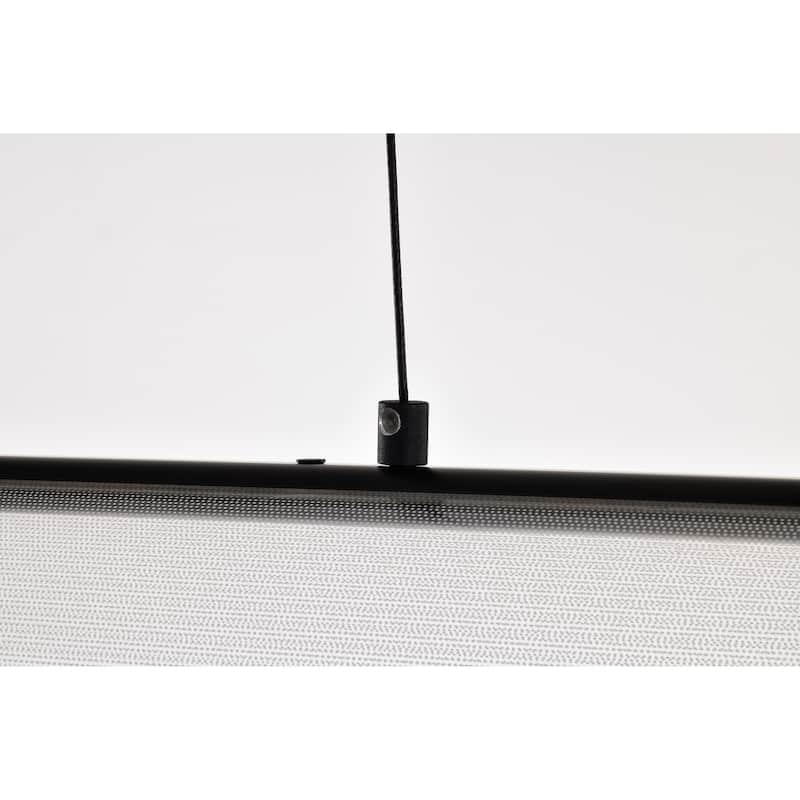 Vale 43 Inch LED Island Pendant Matte Black Silk Screened Acrylic Lens - Matte Black