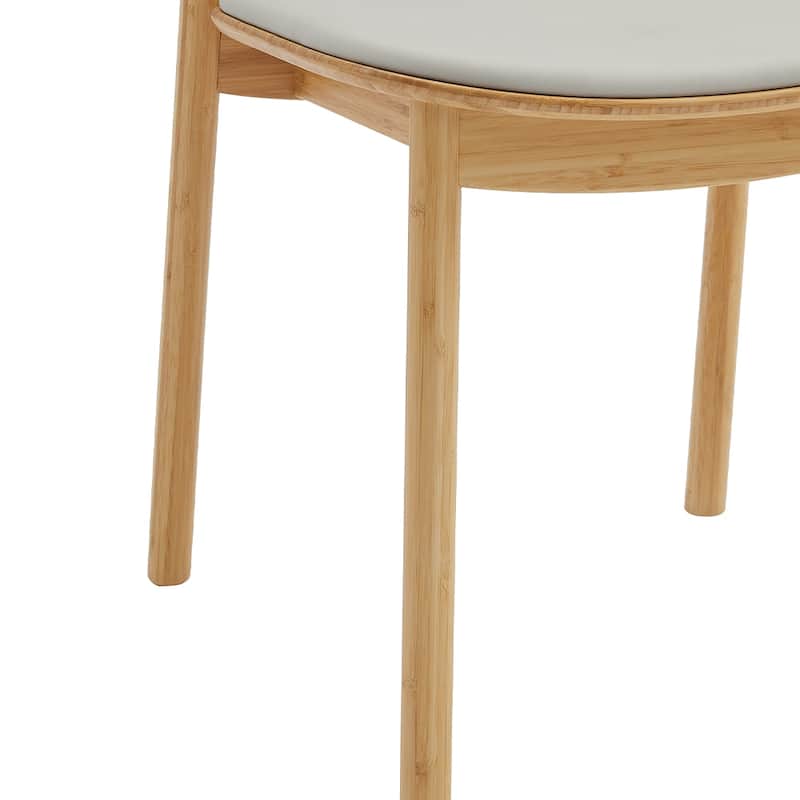 Hanna Dining Chair Leather Seat, Wheat (Set of 2)