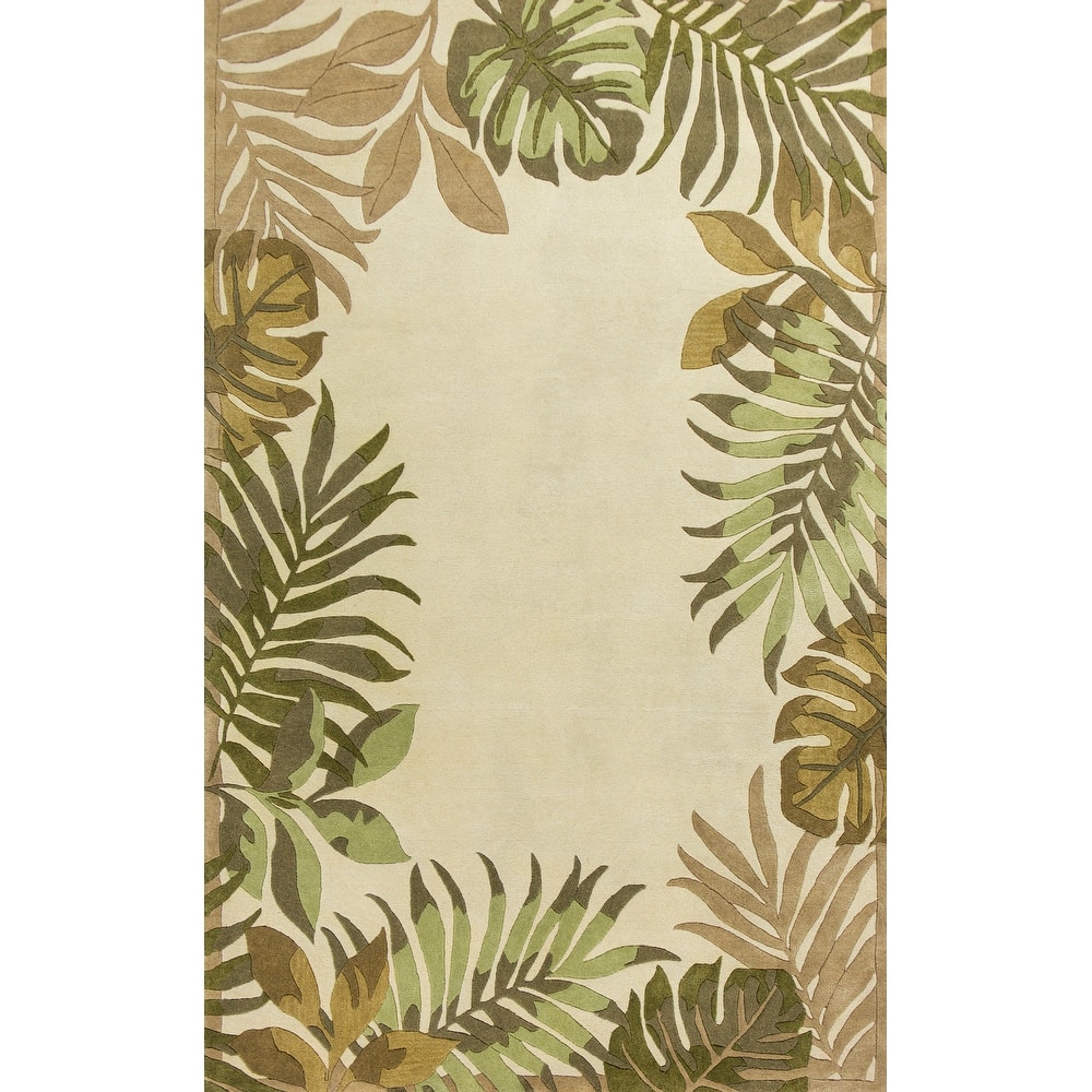 Domani Camila Casual Ivory Tropics Hand-tufted Wool Area Rug